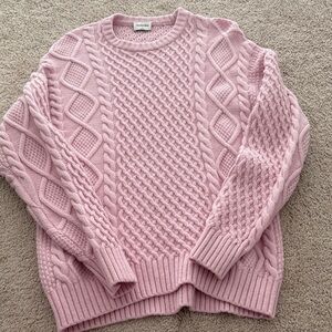 Sunday Best Aritzia Blush Cable Knit Sweater XS